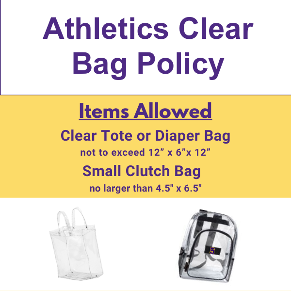  Athletics Clear Bag Policy